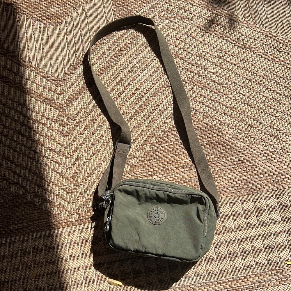 Army Green Authentic Kipling cross body bag